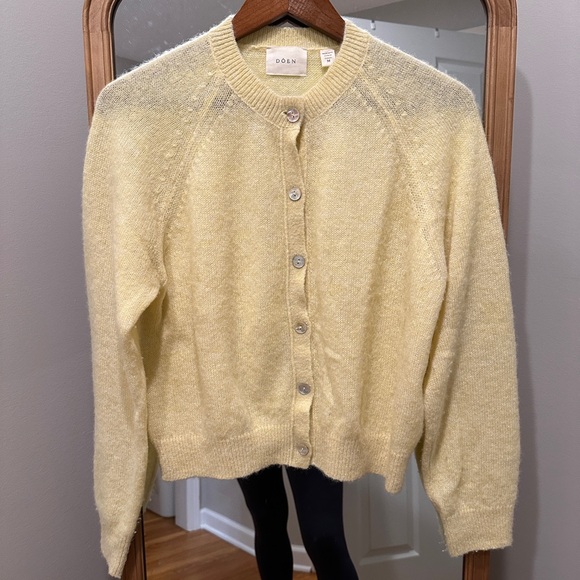 Doen Sweaters - Doen Petra cardigan in dandelion